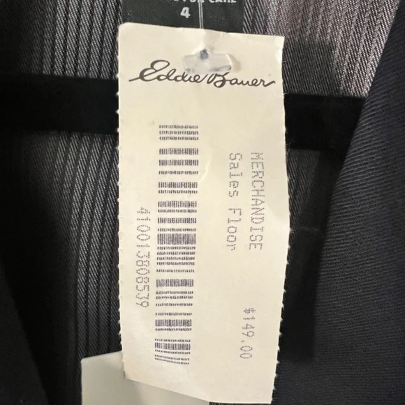 Eddie Bauer Classic Black Single Button Lined Wool Blend Blazer Size 4 NWT - Picture 5 of 10